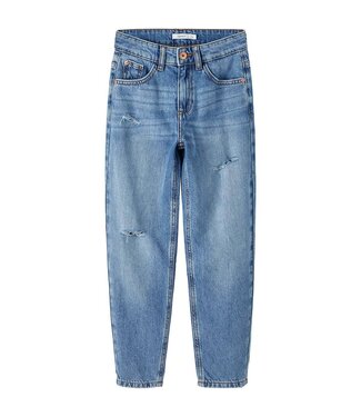 name it Jeans distressed silas tapered medium blue denim