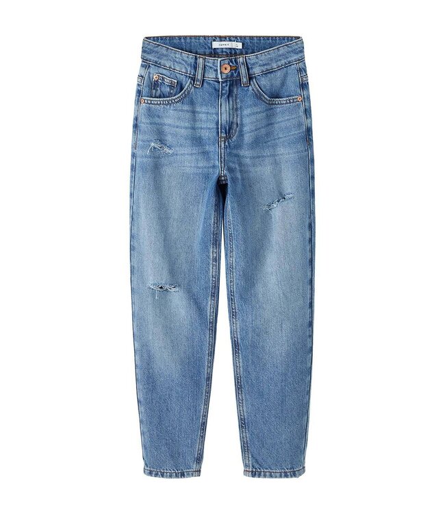 name it Name it jeans distressed silas tapered medium blue denim