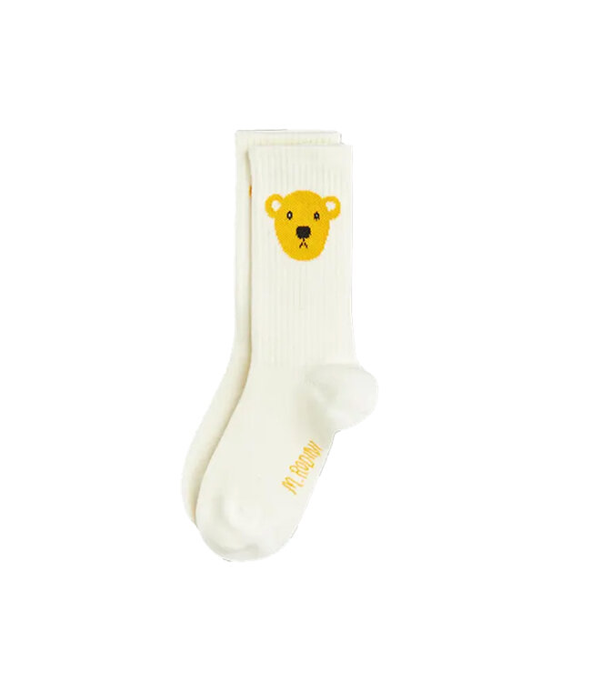 Mini Rodini Mini Rodini socks bear white