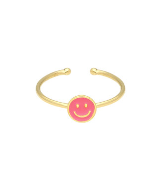 Selva Sauvage Selva Sauvage Ring smiley fuchsia pink