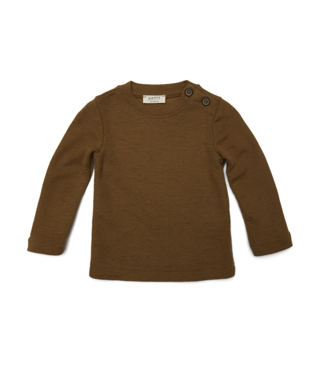 Petit by basics Petit by basics baby longsleeve luca camel melange