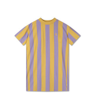 Repose Ams Repose Ams dress boxy golden violet block stripe