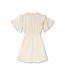 Repose Ams Repose Ams dress ruffle fancy sand white stripe