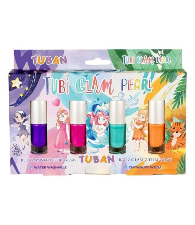 Tuban nail polish tubi glam 4 pack