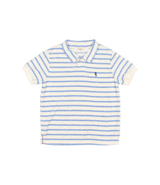 Buho Buho polo terry stripes placid blue