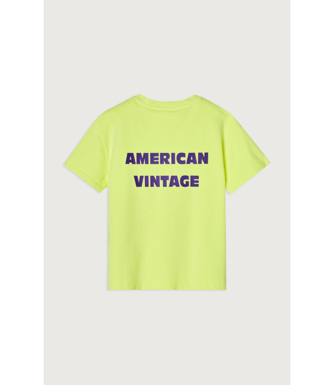 American Vintage American Vintage kids t-shirt fizvalley jaune fluo