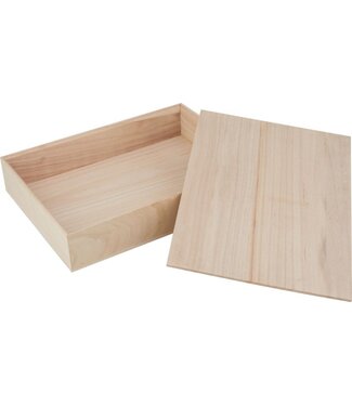 Houten speelbak met deksel 50x30x7 CM