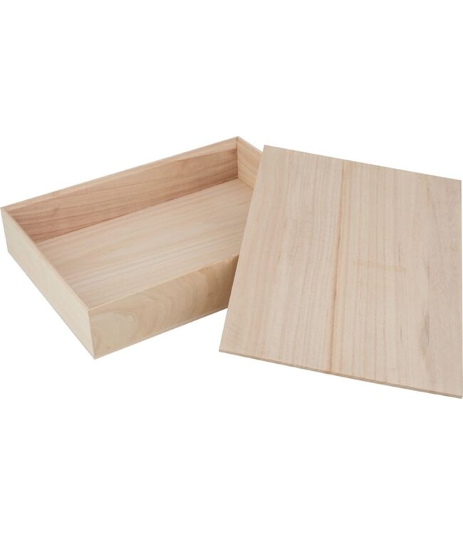 Houten speelbak met deksel 50x30x7 CM