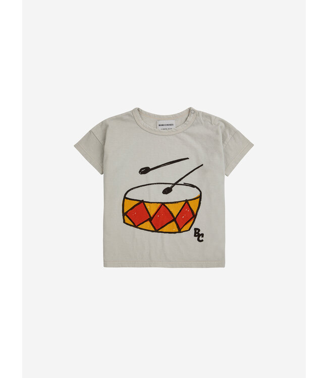 Bobo Choses Bobo Choses baby t-shirt play the drum grey