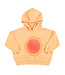 Piupiuchick Piupiuchick hooded sweater peach w/ multicolor circles print