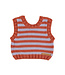 Piupiuchick Piupiuchick knitted top lavender & terracotta stripes