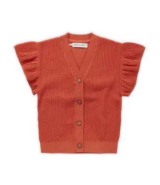 Sproet & Sprout Sproet & Sprout knitted girls cardigan coral