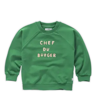 Sproet & Sprout Sproet & Sprout sweater raglan chef du burger mint