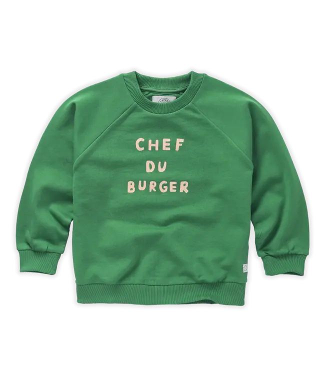 Sproet & Sprout Sproet & Sprout sweater raglan chef du burger mint