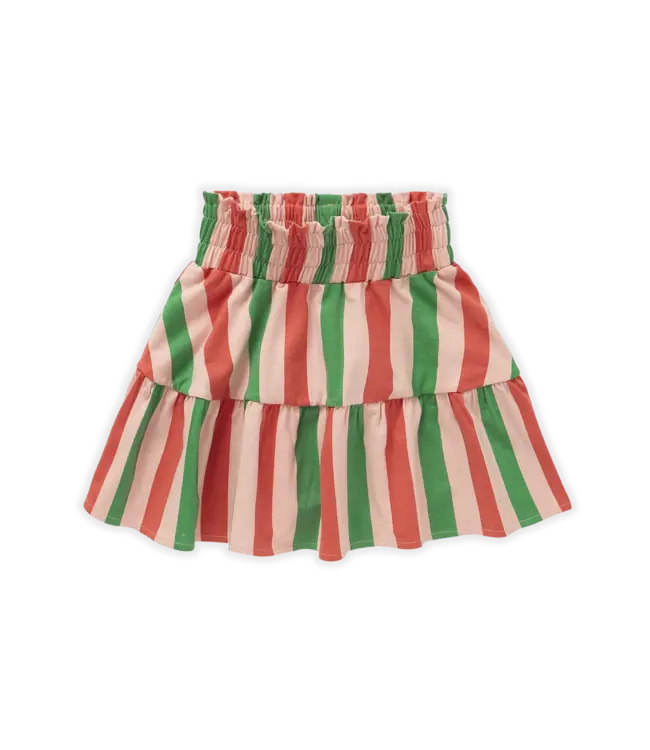 Sproet & Sprout Sproet & Sprout skirt ruffle stripe coral