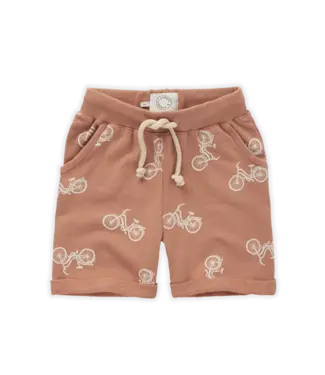 Sproet & Sprout Sproet & Sprout sweatshort bicycle print cafe