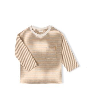 Nixnut Nixnut  drop shirt caramel stripe