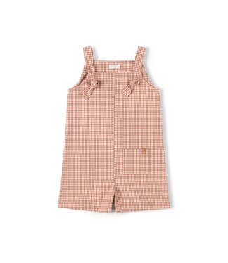 Nixnut Nixnut baby knot playsuit caramel checkered