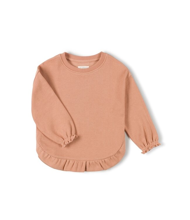 Nixnut Nixnut ruffled sweater peach