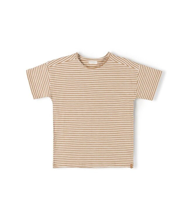 Nixnut Nixnut com t-shirt caramel stripe