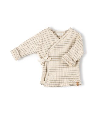 Nixnut Nixnut rib vest biscuit stripe