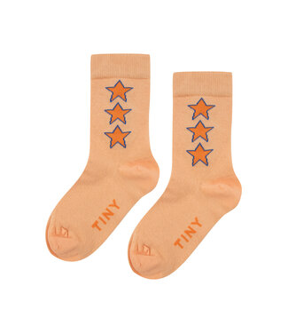 Tiny Cottons Tiny Cottons socks stars papaya