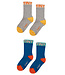 Tiny Cottons Tiny Cottons pack socks colorblock ultramarine/heather grey