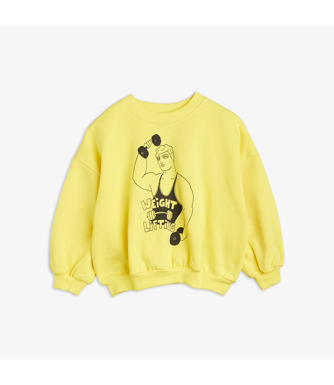 Mini Rodini Mini Rodini sweater weight lifting yellow