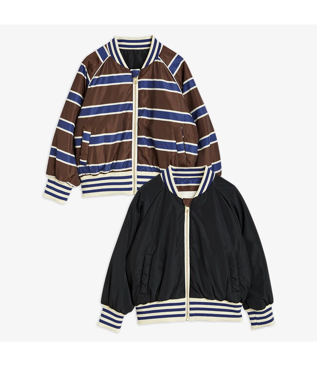 Mini Rodini Mini Rodini jacket reversible baseball stripe multi