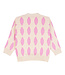 Wynken Wynken Tile Cardigan - Pop Pink/Ecru 