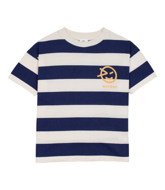 Wynken Wynken Wide Stripe Tee - Ecru/Navy 