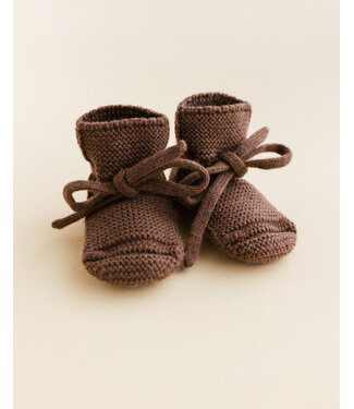 Donsje Heidi Nubuck Leather Baby Shoes - Buttercup Gold Metallic