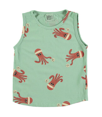 Lötie kids Lötie kids tank top octopuses seagreen