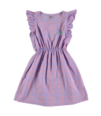 Lötie kids Lötie kids dress checks & butterfly mauve