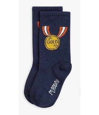 Mini Rodini Mini Rodini socks gold donker blauw