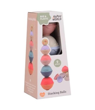 Happy world stapel ballen bio plastic