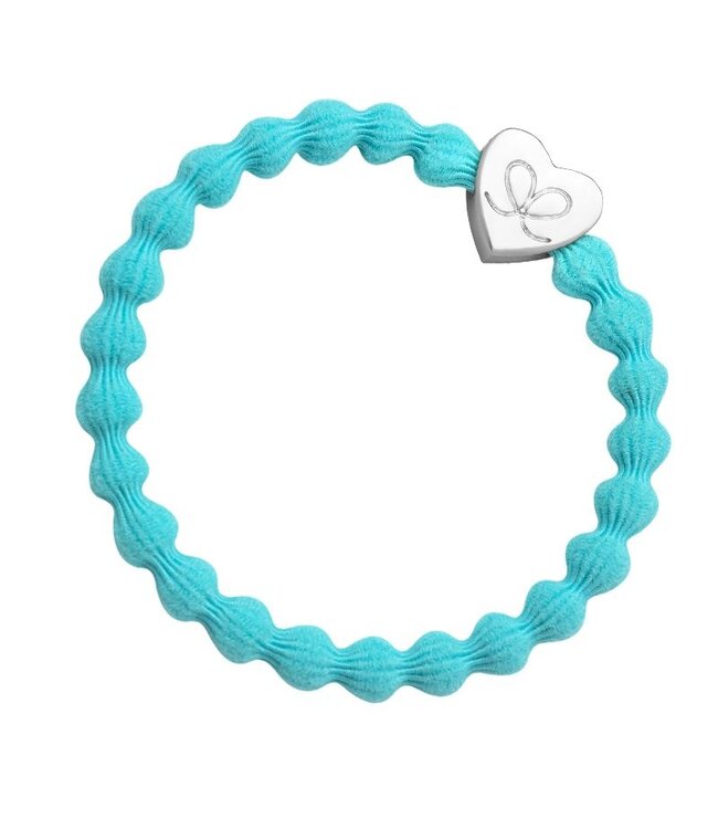 By Eloise By Eloise bangle band silver  heart neon blue