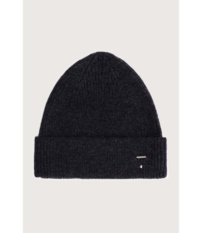 Gray label Gray label baby knitted beanie nearly black melange