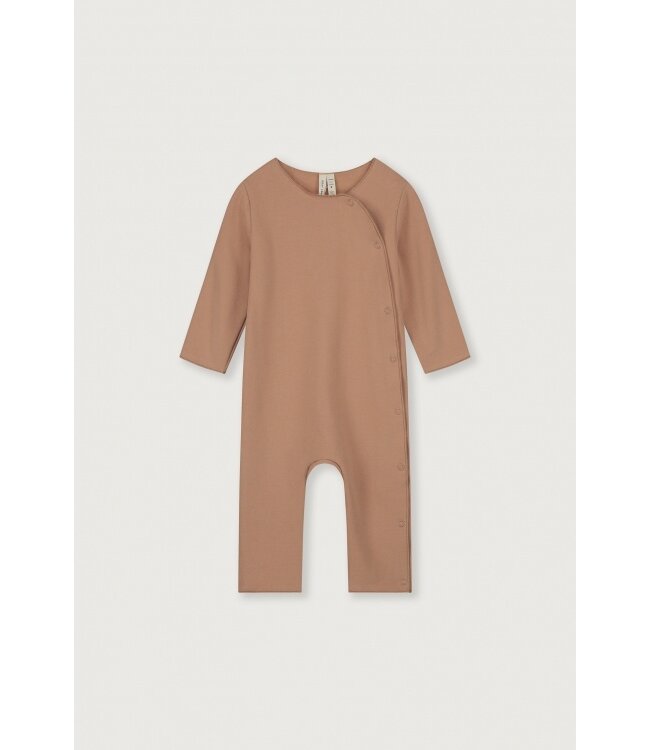 Gray label Gray label baby onesie with snaps biscuit
