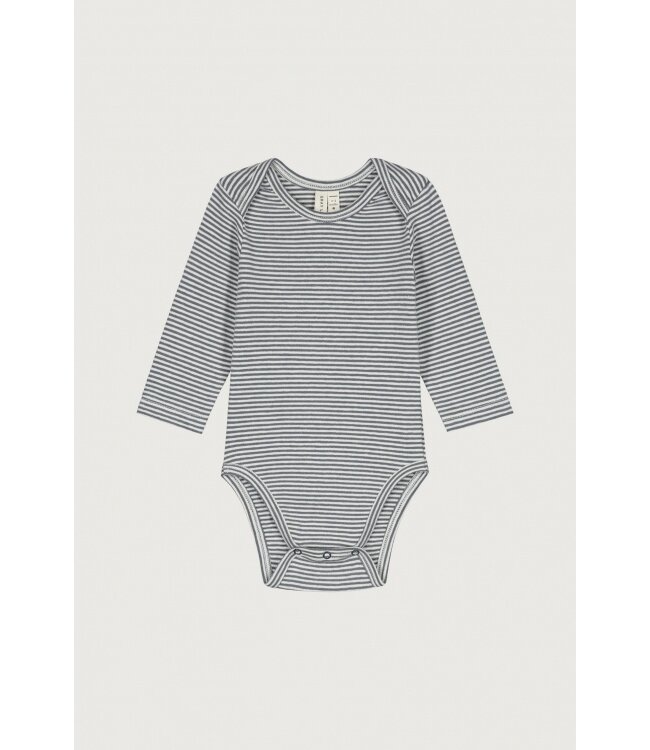 Gray label Gray label baby romper blue grey/cream