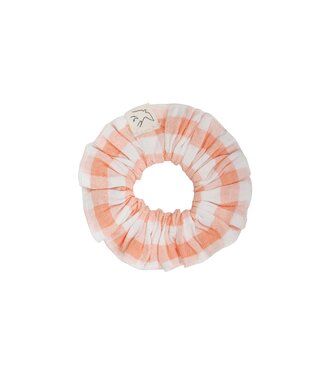 Jenest Jenest scrunchie peach orange check