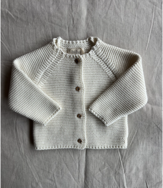 Buho Buho baby caridgan knit ecru