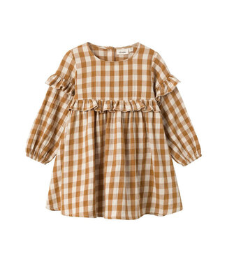 Lil 'Atelier Lil 'Atelier loose dress beate golden brown