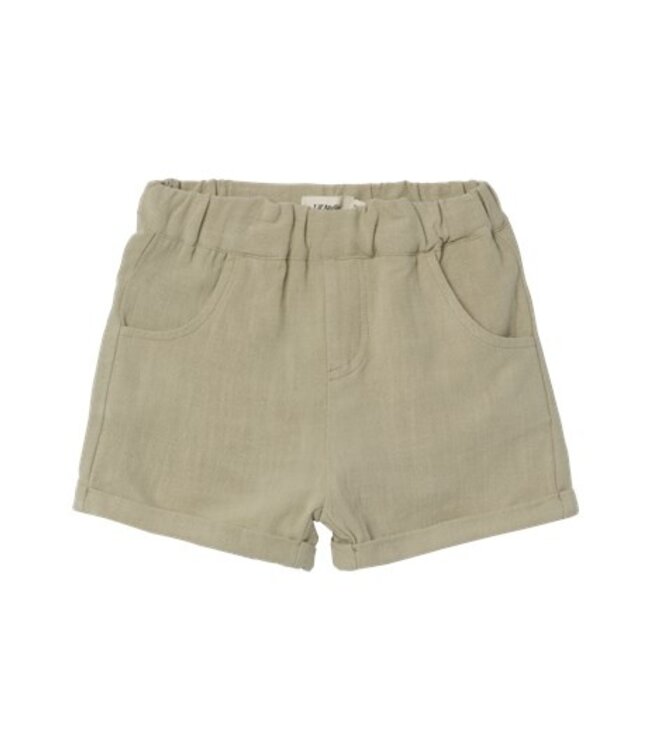 Lil 'Atelier Lil 'Atelier dolie fin loose shorts moss gray