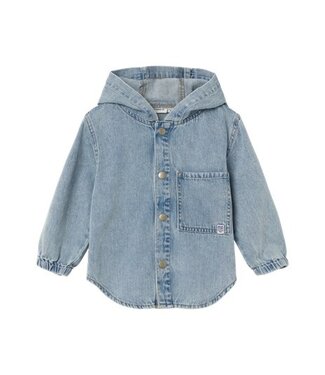 name it Name it denim hooded shirt bo light blue denim