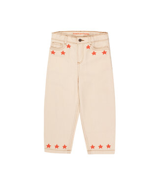 Tiny Cottons Tiny Cottons stars baggy jeans light cream