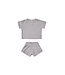 Quincy mae Quincy Mae terry set t-shirt & shorts periwinkel