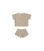 Quincy mae Quincy Mae terry set t-shirt & shorts oat