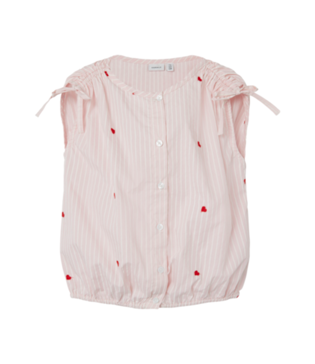 name it Name it heart short top pink