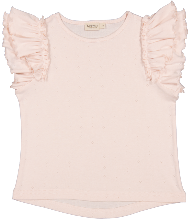 MarMar Copenhagen Marmar Copenhagen top tavora frill pointelle pink dahlia